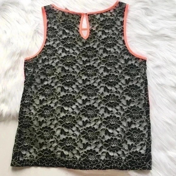 Banana Republic Black Lace Tank with Neon Trim - Picture 3 of 7